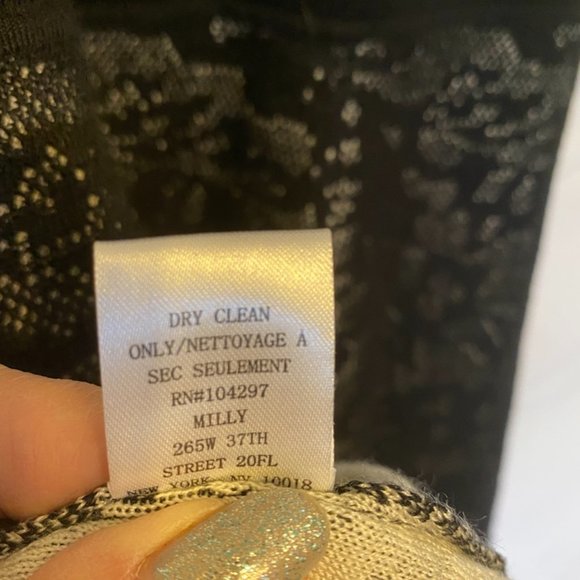 Beautiful!  MILLY ~Women Black Soft Fit & Flare Sleeveless Dress  ~ Size S - Picture 7 of 9